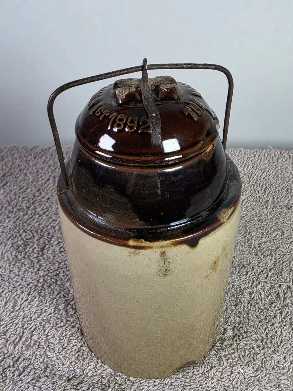 Antique Weir Pottery Canning Jar